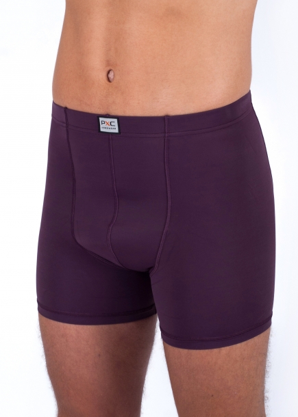 Boxer i microfiber, med en plommon frg